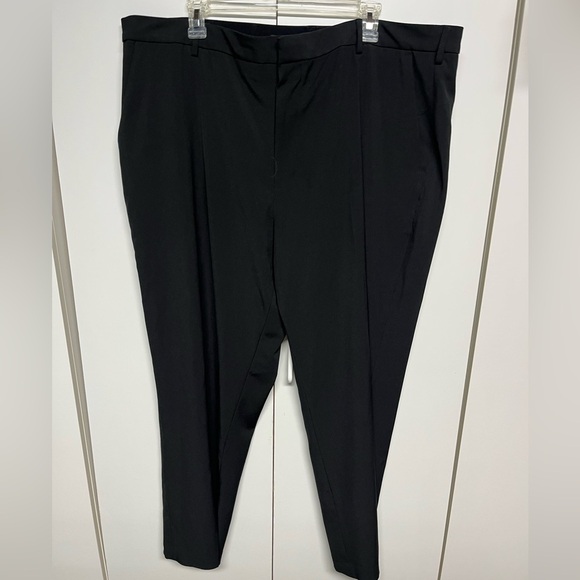 Van Heusen Big & Tall Black Dress Pants Straight Leg - Picture 1 of 6
